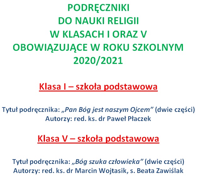 nowe podreczniki religia 2020 21